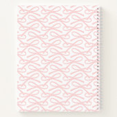 ボーかわいらし名前をカスタムするピンクスパイラルノート ノートブック (裏面)