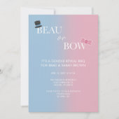 ボーまたはボージェンダーリビールパーティの招待状 案内状 (正面)