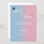 ボーまたはボージェンダーリビールパーティの招待状 案内状 (正面/裏面)