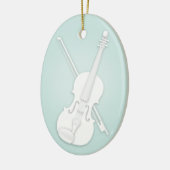 ボーアクア音楽とホワイトヴァイオリンまたカスタムはヴィオラ セラミックオーナメント (左)