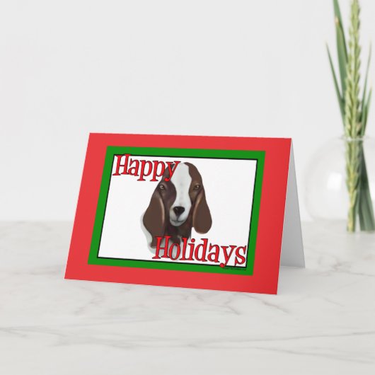 ボーアゴートホリデークリスマス シーズンカード (正面)