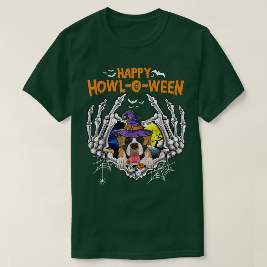 ボーアスケルトンハートハッピーハウルOWeenコスチューム  Tシャツ (デザイン正面)