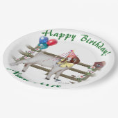 ボーアパーソナライズされたヤギ誕生日パーティープレート ペーパープレート (アングル)