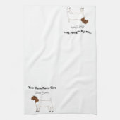 ボーアパーソナライズされたヤギ キッチンタオル (縦)