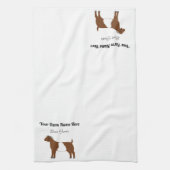 ボーアパーソナライズされたヤギ キッチンタオル (縦)