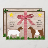 ボーアヤギ素朴のクリスマスグリーティング シーズンカード (正面/裏面)