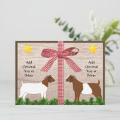 ボーアヤギ素朴のクリスマスグリーティング シーズンカード (スタンド正面)