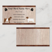 ボーアヤギ 名刺 (正面/裏面)