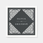 ボーアーツパーソナライズされた結婚ズ スタンダードカクテルナプキン (正面)