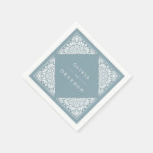 ボーアーツパーソナライズされた結婚ズ スタンダードカクテルナプキン (角)