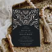 ボーアーツ |ヴィンテージ結婚アールデコ 箔招待状