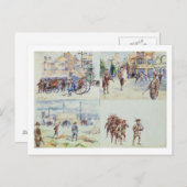 ボーア戦争の四場面、スケッチブックの四場面 ポストカード (正面/裏面)