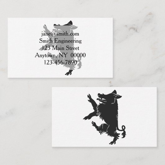 ボーア踊りヘルドライのシルエット 名刺 (正面/裏面)