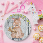 ボーア – ウッドランドフレンズ – 水彩イラストレーション ペーパープレート (パーティー)