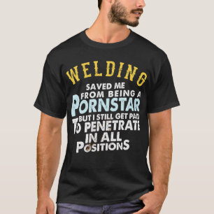 ボーイおもしろいアま誇りを持ったたはボーイフレンドのための溶接溶接歓迎ギフト Tシャツ