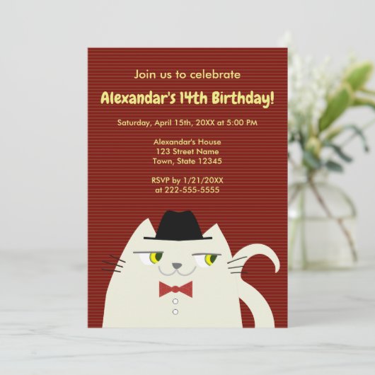 ボーイおもしろい誕生日 招待状 (スタンド正面)