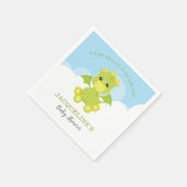 ボーイお洒落ドラゴンベビーシャワー紙 スタンダードカクテルナプキン (角)