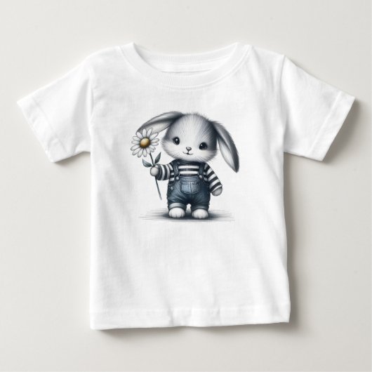 ボーイお洒落バニー ベビーTシャツ (正面)