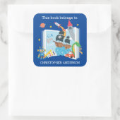 ボーイお洒落蔵書票 スクエアシール (バッグ)