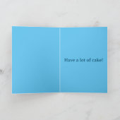 ボーイお誕生日ケーキホリデーカード シーズンカード (内部)