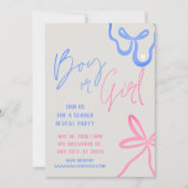 ボーイまたはガール招待状 | 性別中立的な暴露 招待状 (正面)