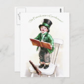 ボーイアイリッシュソングヴィンテージ聖パトリックの日 ポストカード (正面/裏面)