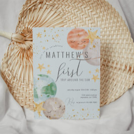 ボーイアウタースペースファースト誕生日招待状 招待状