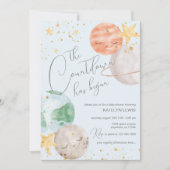 ボーイアウタースペースベビーシャワー招待状 招待状 (正面)