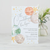 ボーイアウタースペースベビーシャワー招待状 招待状 (スタンド正面)