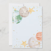 ボーイアウタースペースベビーシャワー招待状 招待状 (裏面)