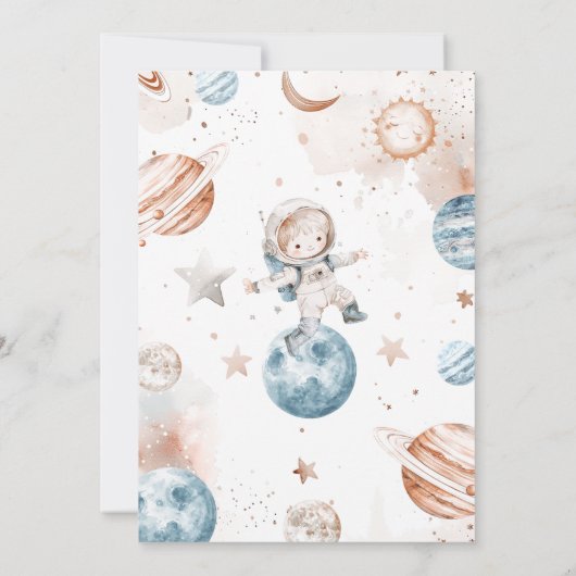 ボーイアソートファーストのまわりにトリップサン誕生日 招待状 (裏面)