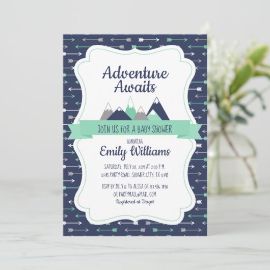 ボーイアドベンチャーは赤ちゃんのシャワーを待っている 招待状 (スタンド正面)