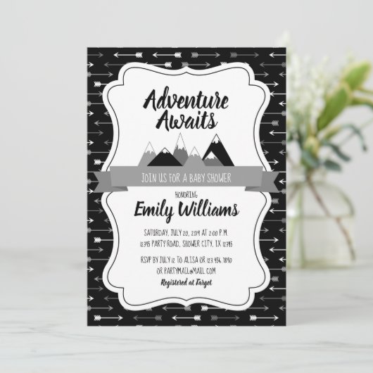 ボーイアドベンチャーは赤ちゃんのシャワーを待っている 招待状 (スタンド正面)