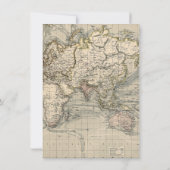 ボーイアドベンチャー待ち旅行マップ赤ちゃんシャワー 招待状 (裏面)