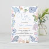 ボーイアンダーザシーアニマルズ海誕生日 招待状 (スタンド正面)