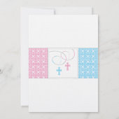 ボーイアンドガールツインズ《キリスト教》洗礼式や命名式招待状 招待状 (裏面)