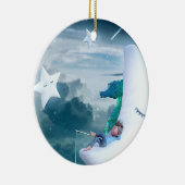 ボーイアンドシーホース魚釣りオンザムーン セラミックオーナメント (右)