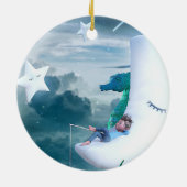 ボーイアンドシーホース魚釣りオンザムーン セラミックオーナメント (裏面)