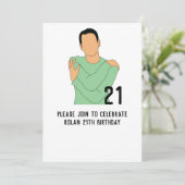 ボーイイラストレーション21歳招待状 招待状 (スタンド正面)