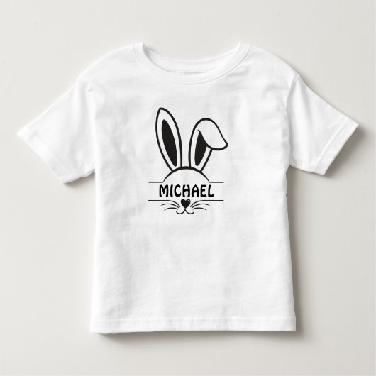 ボーイイースターバニー顔幼児Tシャツ トドラーTシャツ (正面)