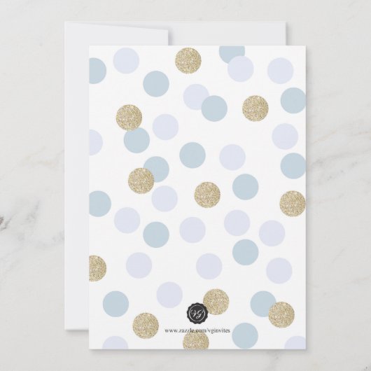 ボーイウィンターベビーシャワー招待状 招待状 (裏面)