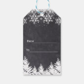 ボーイウィンターホリデースノーフレークスシャルボードバプテスマ ギフトタグ (裏面)