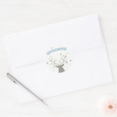 ボーイウィンターワンダーランド森林の鹿の赤ちゃんシャワー ラウンドシール (封筒)