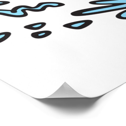 ボーイウェイクボーディングおもしろいサマーウォータースポーツ ポスター (角)