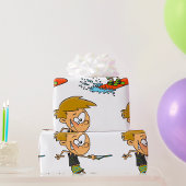 ボーイウェイクボーディングおもしろいサマーウォータースポーツ ラッピングペーパー