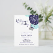 ボーイウェルカムベビーホットエアバルーンベビーシャワー 招待状 (スタンド正面)