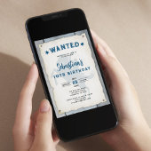 ボーイウエスタンカウボーイロデオ10th誕生日招待状 招待状