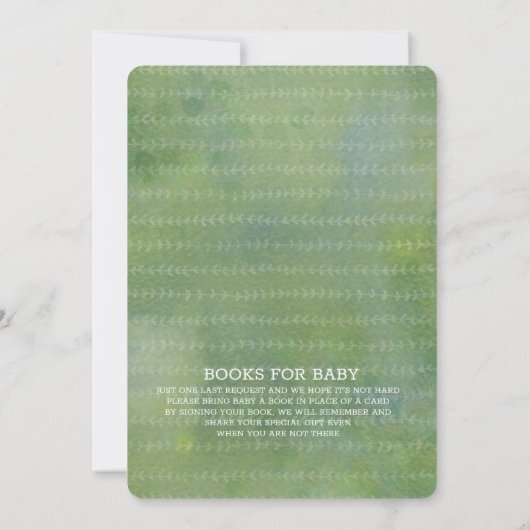 ボーイウォーターカラーエレファントベビーシャワー招待状 招待状 (裏面)