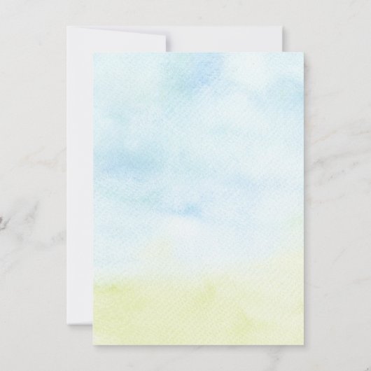 ボーイウォーターカラーエレファントベビーシャワー招待状 招待状 (裏面)