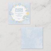 ボーイウォーターカラーレインボーおむつラッフル エンクロージャーカード (正面/裏面)